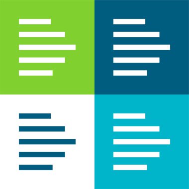 Çubuk Tablosu Düz Renk en az simge kümesi