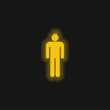 Sarı parlak neon simgesi