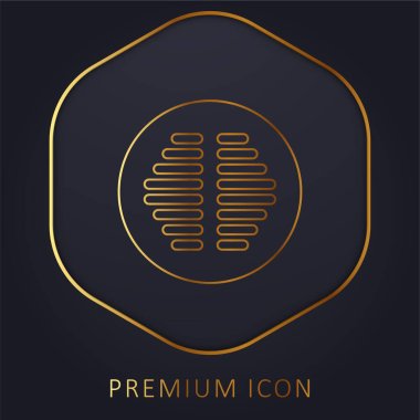 Bathroom Drainage Of Circular Shape golden line premium logo or icon clipart