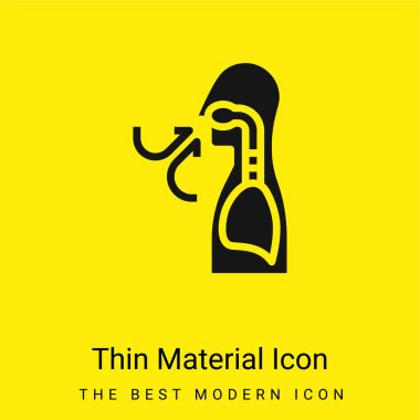 Breathe minimal bright yellow material icon clipart