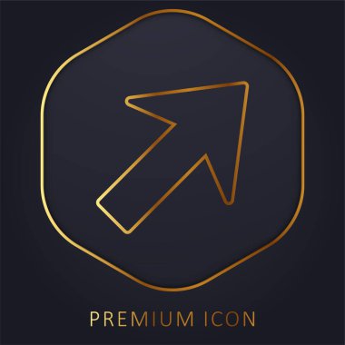 Ok Yukarı Sağ Altın Satır prim logosu veya simgesi
