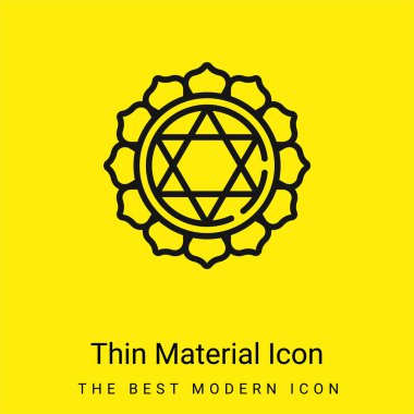 Anahata minimal bright yellow material icon clipart