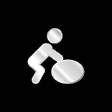 Bebek gümüş kaplama metalik simge