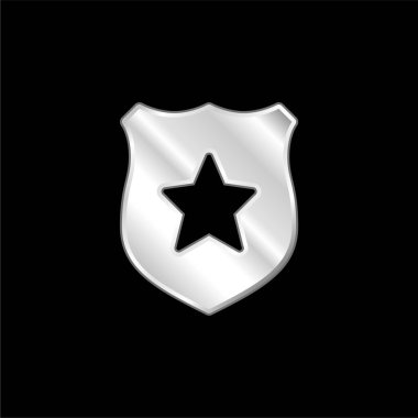 Rozet gümüş kaplama metalik simge