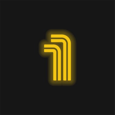 Allen sarı parlak neon simgesi