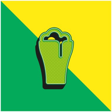 Bira Yeşil ve sarı modern 3d vektör simgesi logosu