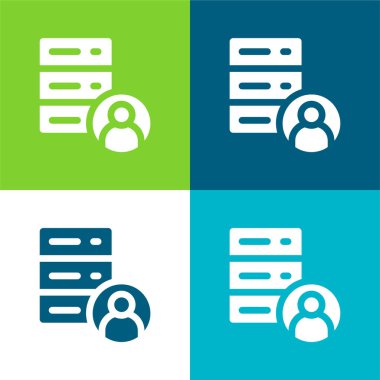 Hesap Düz 4 renk en küçük simge kümesi