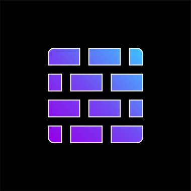 Mavi gradyan vektör simgesini tuğlalar