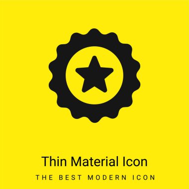 Rozet en az parlak sarı madde simgesi