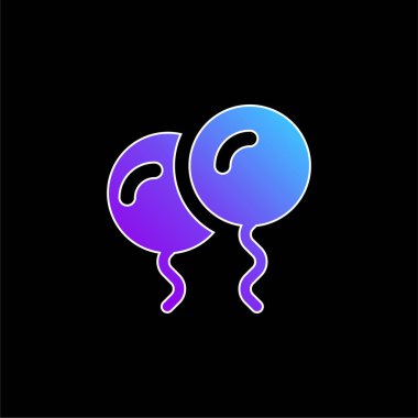 Balon mavi gradyan vektör simgesi