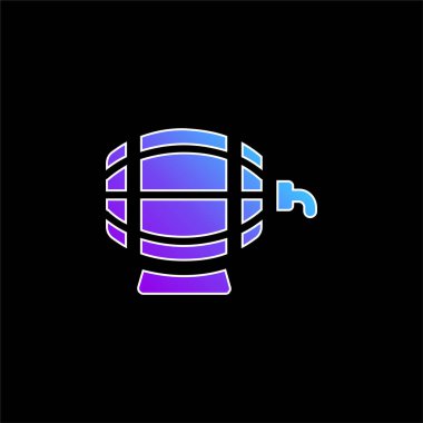 Bira fıçısı mavi gradyan vektör simgesi