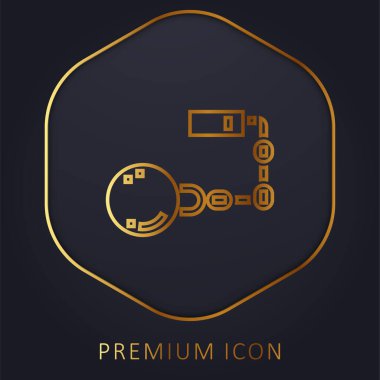 Top altın çizgi premium logo veya simge