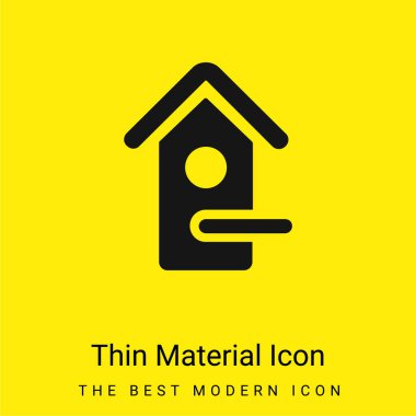 Bird House minimal bright yellow material icon clipart