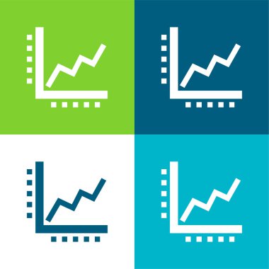 Çizgi Grafiksel Düz 4 renk simgesi seti yükseltiliyor