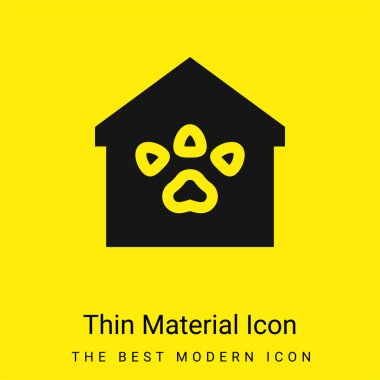 Animal Shelter minimal bright yellow material icon clipart