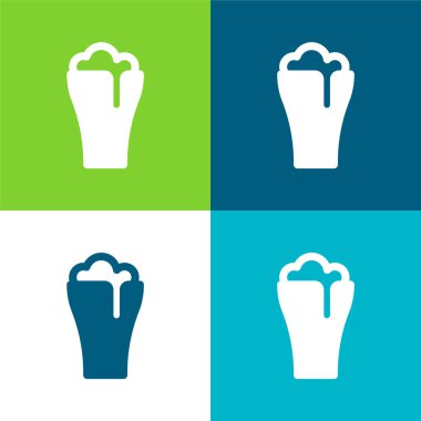 Bira Düz 4 renk en küçük simge kümesi