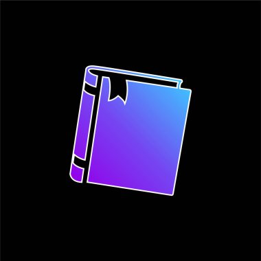 Kitap mavi gradyan vektör simgesi