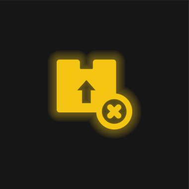 Kutu sarısı parlak neon simgesi