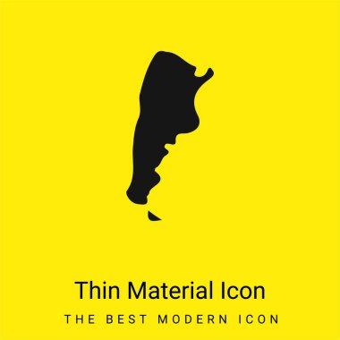 Argentina minimal bright yellow material icon clipart