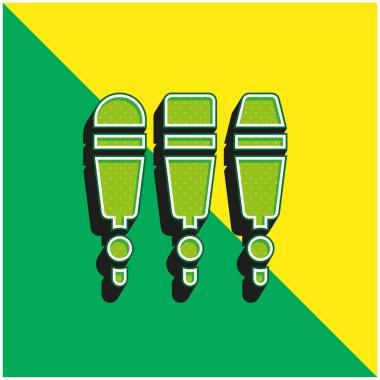 Bira Tap Green ve sarı 3D vektör simgesi logosu