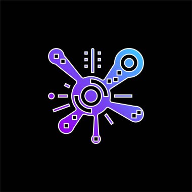 Bakteri mavi gradyan vektör simgesi