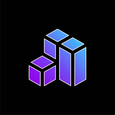 3d Mavi Gradyan vektör simgesi modelleniyor