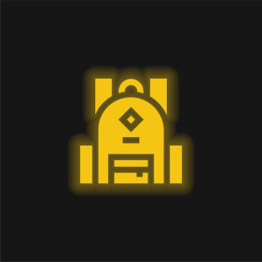 Sırt çantası sarı parlak neon simgesi