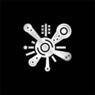 Bakteri gümüş kaplama metalik simge