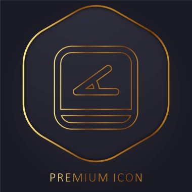 Açı Düğmesi altın çizgi premium logosu veya simgesi