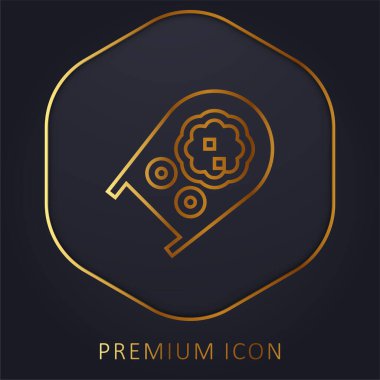 Boron Dala altın çizgi prim logosu veya simgesi