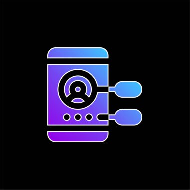 Uygulama Geliştirme mavi gradyan vektör simgesi