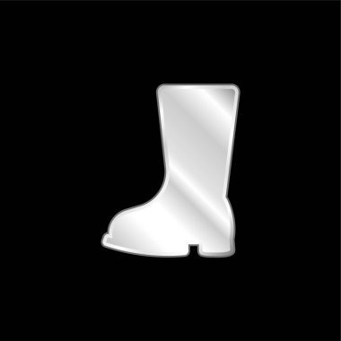 Çizme gümüş kaplamalı metalik simge