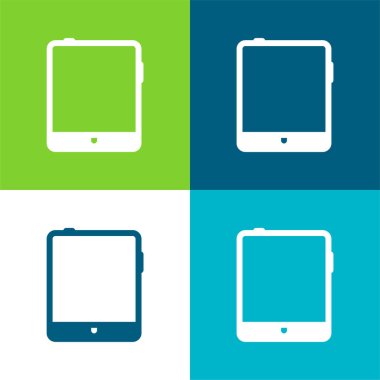 Büyük Tablet Düz 4 renk en küçük simge seti