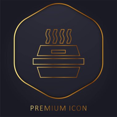 Altın çizgi prim logosu veya simgesi