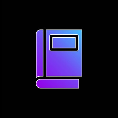 Kitap mavi gradyan vektör simgesi