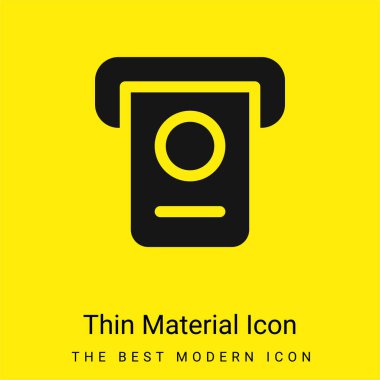 Atm minimal bright yellow material icon clipart