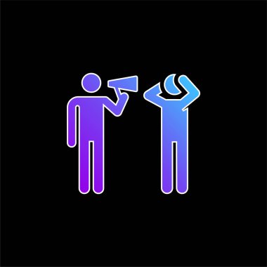 Mavi gradyan vektör simgesini duyur