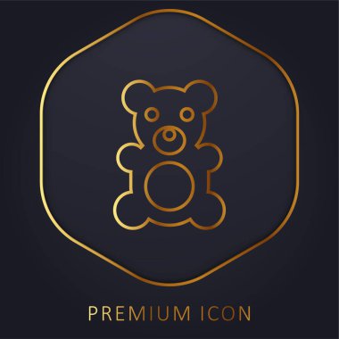 Ayı altın çizgisi prim logosu veya simgesi