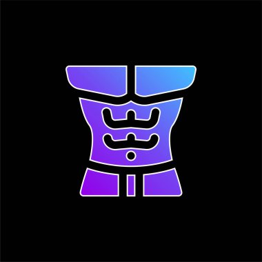 Abdominal mavi gradyan vektör simgesi