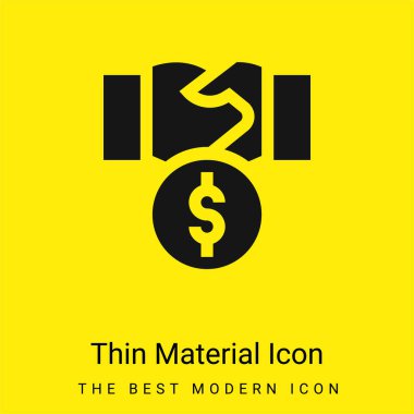 Rüşvet asgari düzeyde parlak sarı madde simgesi