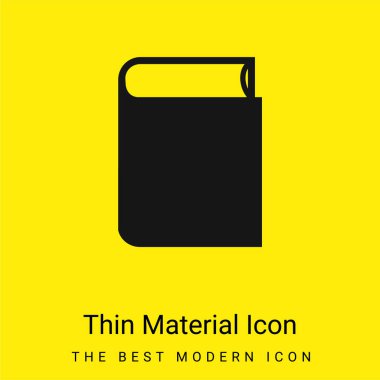 Kitap Kapalı Siyah Nesne en az parlak sarı malzeme simgesi