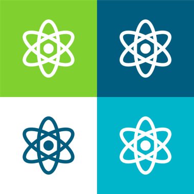 Atomik Düz 4 renk en küçük simge kümesi