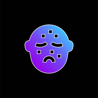 Sivilce mavisi gradyan vektör simgesi