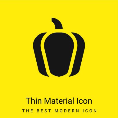Bell Pepper minimal bright yellow material icon clipart