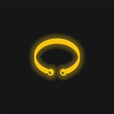 Sarı bilezik parlayan neon simgesi