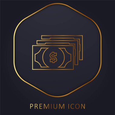 Altın çizgili logo ya da simge faturaları