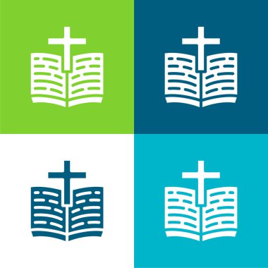 Bible Düz 4 renk en küçük simge kümesi