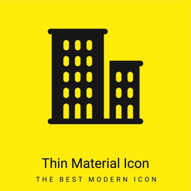 Apartments minimal bright yellow material icon clipart