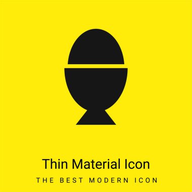Boiled Egg minimal bright yellow material icon clipart