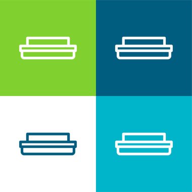 Büyük Yatak Düz 4 renk en küçük simge kümesi